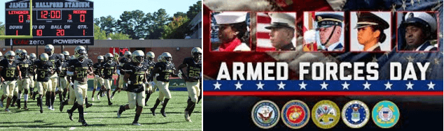 LITHONIA HIGH SCHOOL FOOTBALL TEAM AND JROTC ARMED FORCES